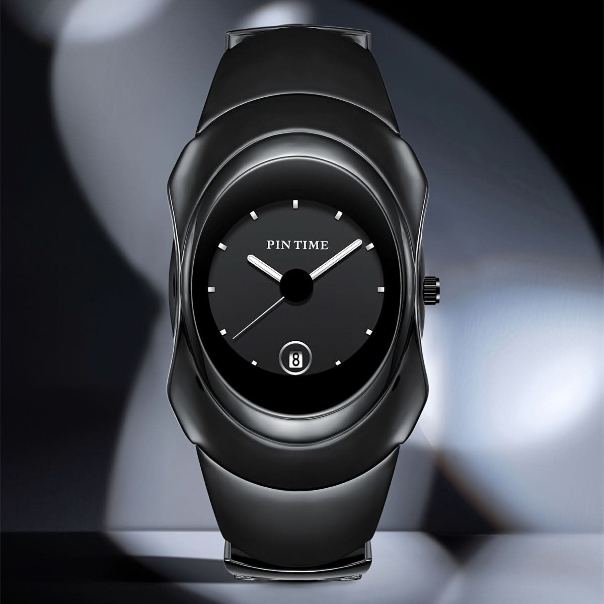 Men’s Ultra-Thin Quartz Business Watch – Stainless Steel Look, Date Display