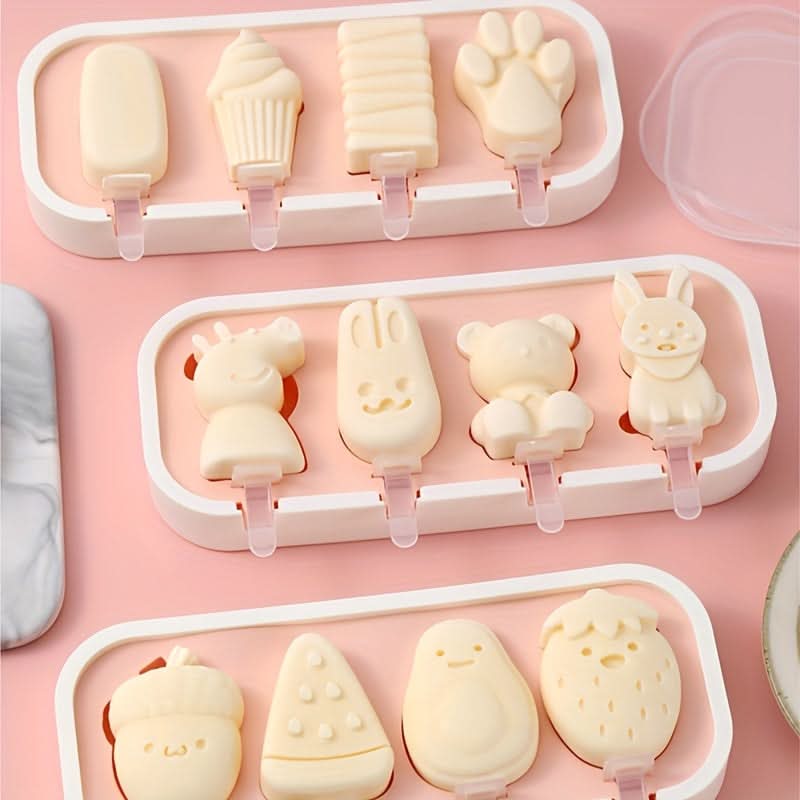 BPA-Free Silicone Ice Pop Mold - DIY Popsicle & Ice Cream Maker