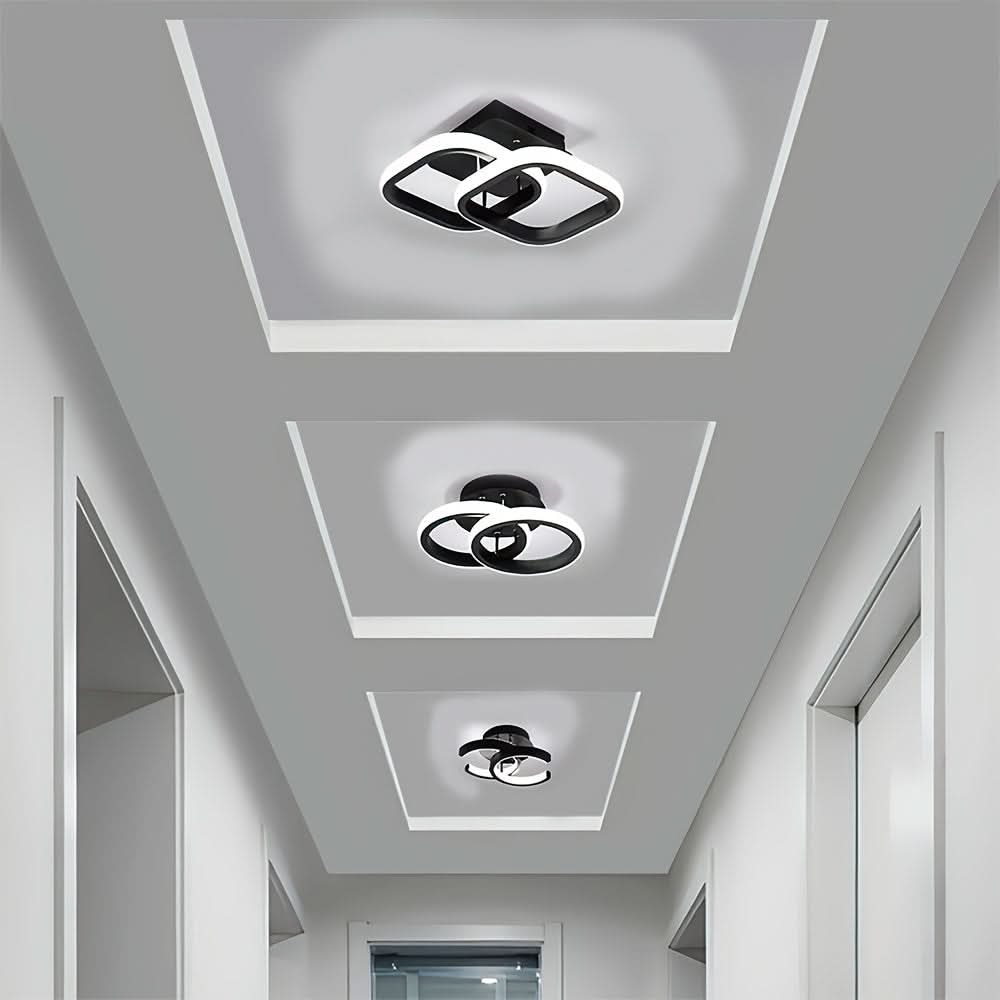 Modern Square LED Ceiling Light – Dual-Sided Tri-Color Light