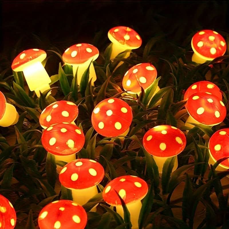 9.84ft Mushroom LED Fairy Lights, Battery Powered