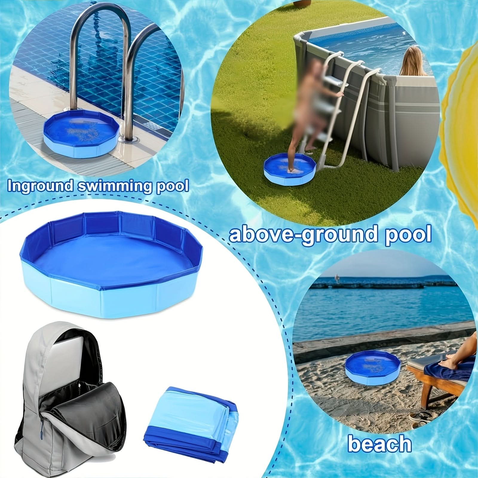 Portable Folding Foot Bath Basin – Collapsible PVC Foot Wash Tub