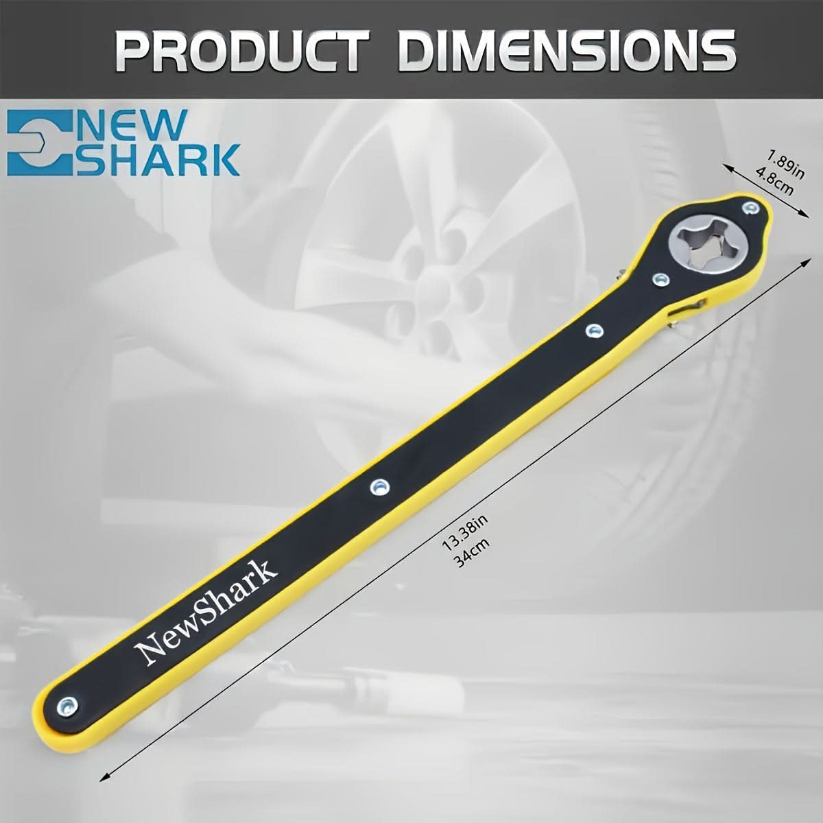 360° Ratchet Jack Wrench, Rust-Resistant Metal