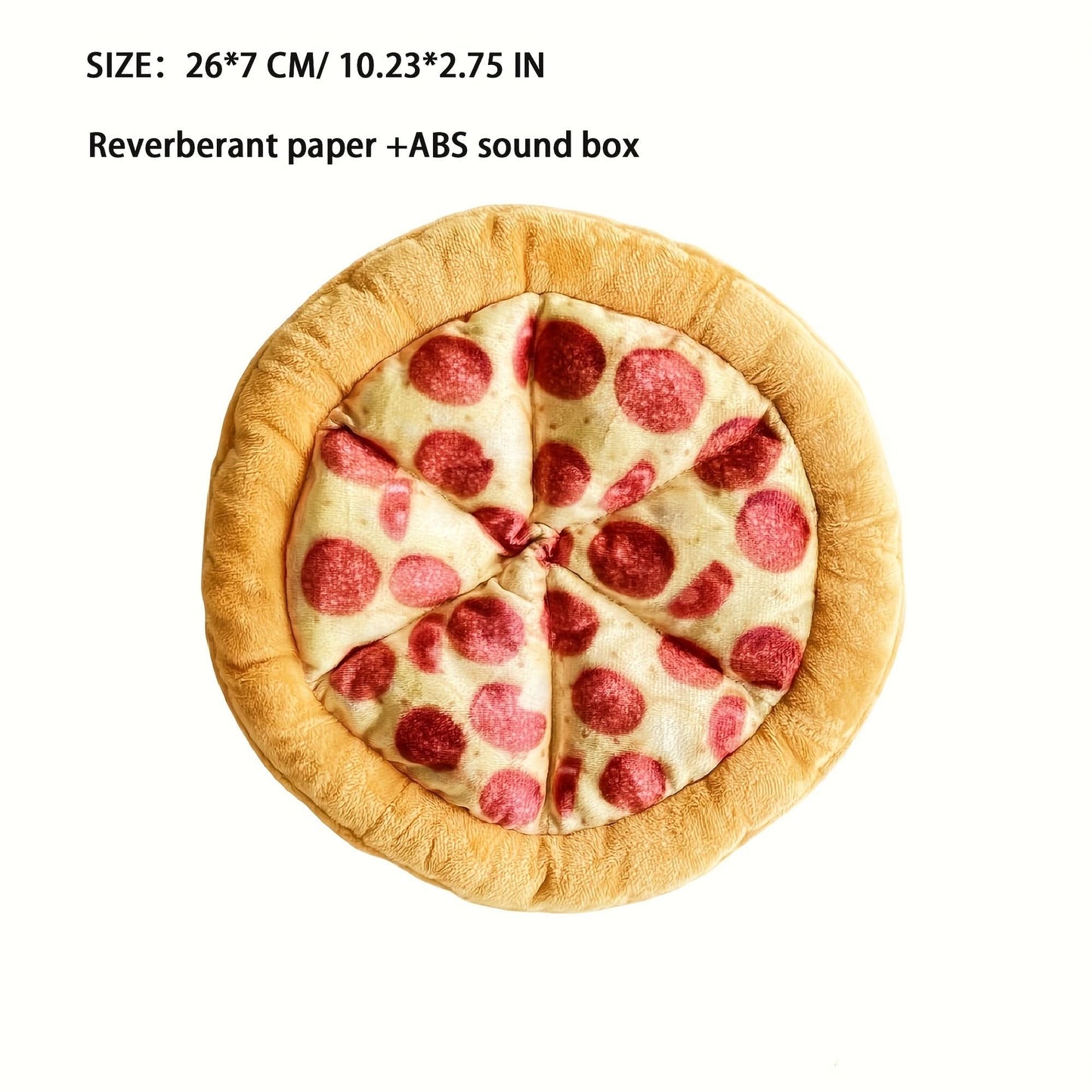 Interactive Pizza Plush Dog Toy – Squeaky Chew