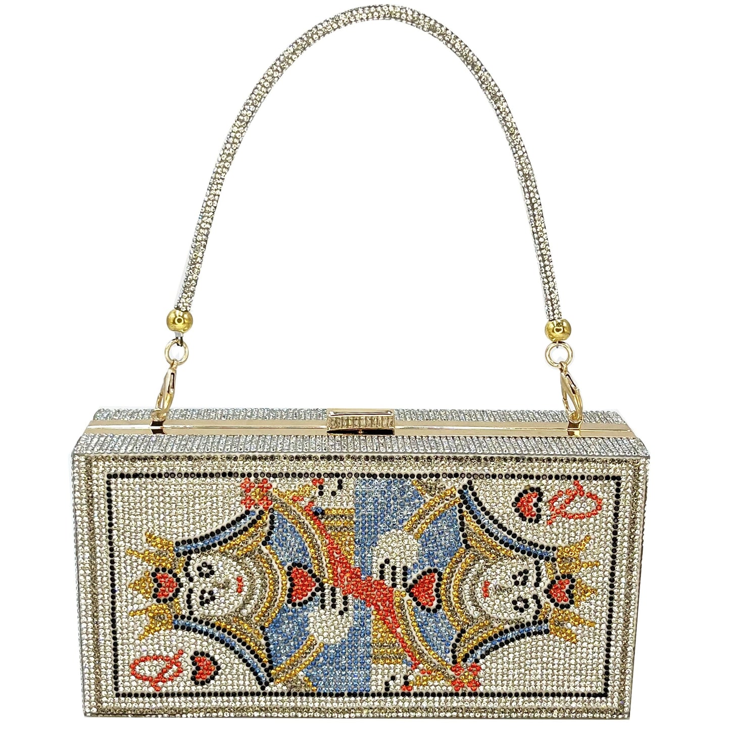 Mini Glitter Kiss Lock Party Clutch