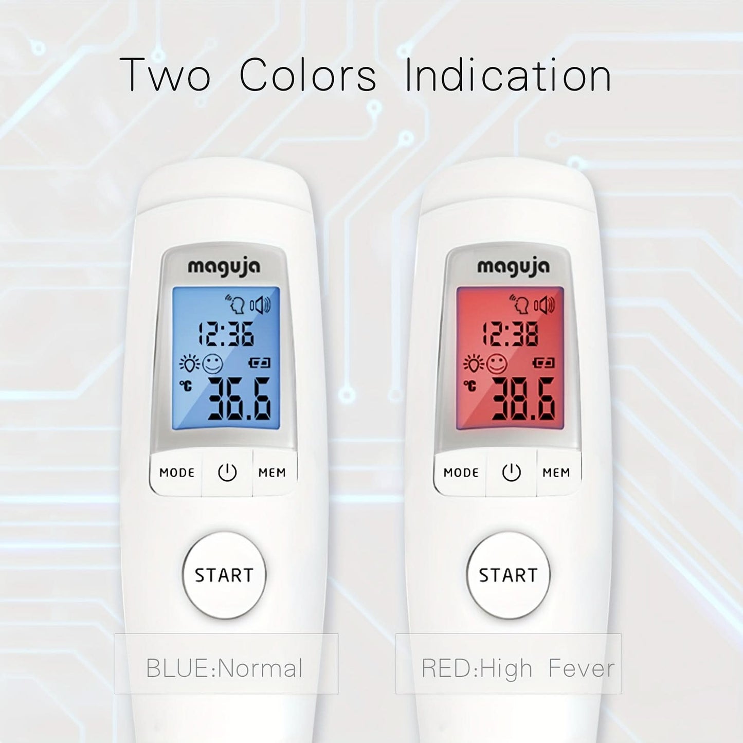 Maguja Touchless Infrared Thermometer with Fever Alarm
