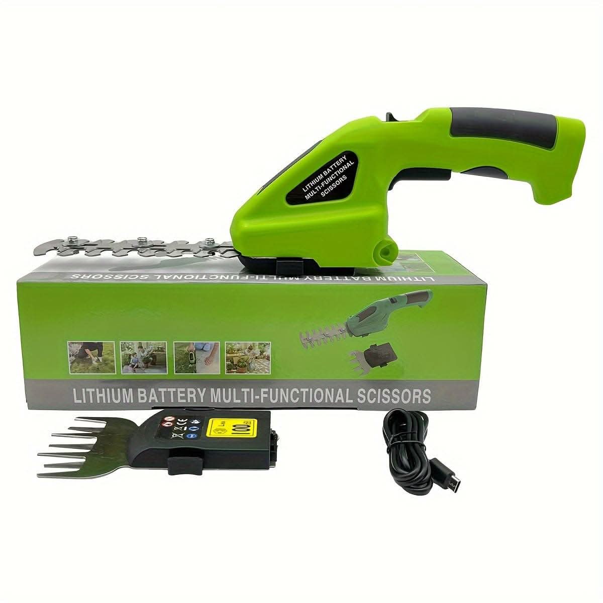 7.2V 2-in-1 Electric Handheld Hedge Trimmer & Pruning Shears