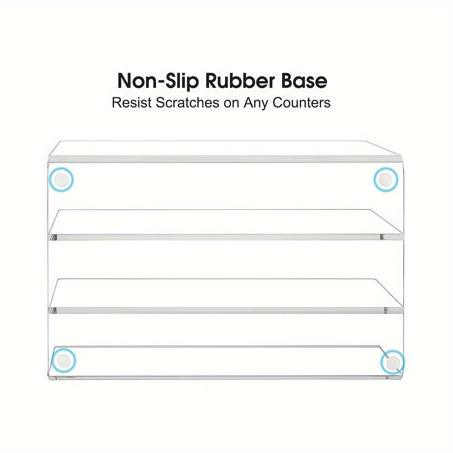 Clear Acrylic Desk Organizer with Stapler Holder, File Sorter for Office