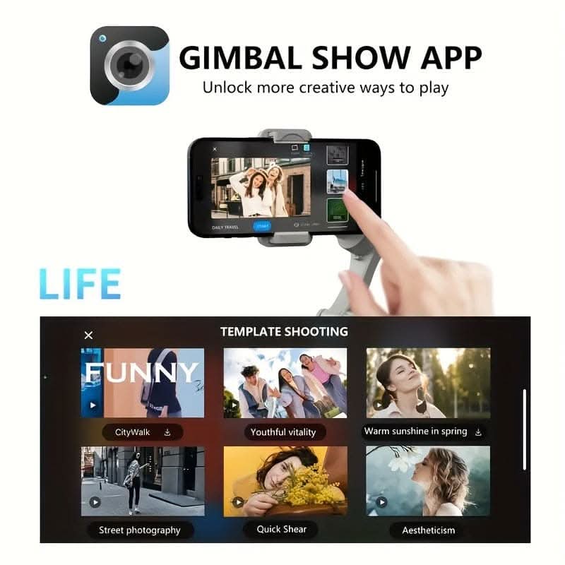 3-Axis Smartphone Gimbal Stabilizer with Auto Tracking
