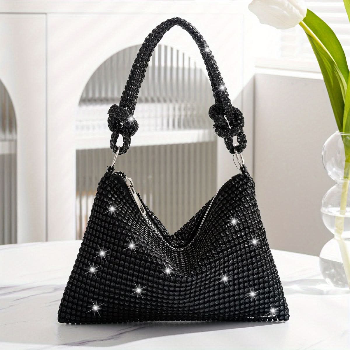 Sparkling Rhinestone Wedding & Prom Clutch Bag