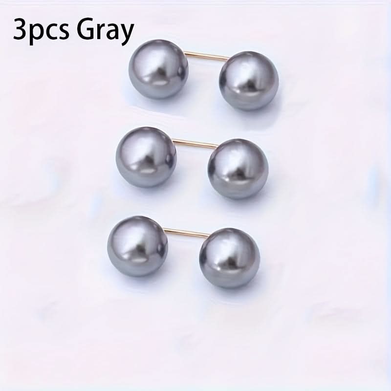 Elegant Pearl-Backed Clothespins in White - Chic Sewing Accessory
