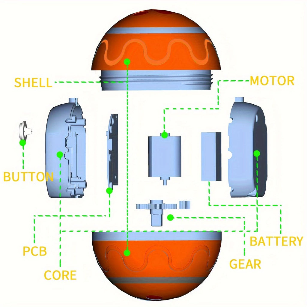 USB Rechargeable Interactive Pet Ball - Jumping & Rolling Modes