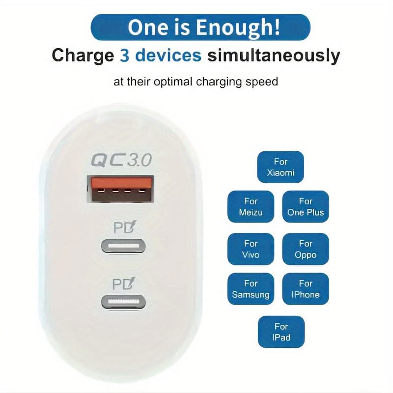 40W USB-C Fast Charger – PD & QC 3.0 Compatible