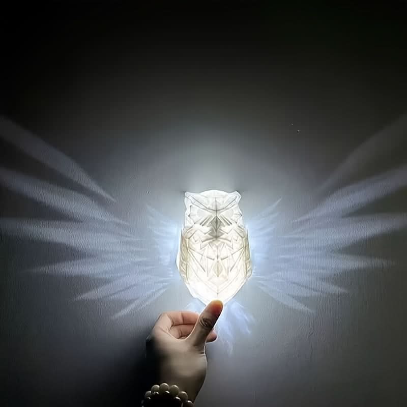 Eagle & Owl LED Wall Lamp - Battery-Powered Decorative Night Light