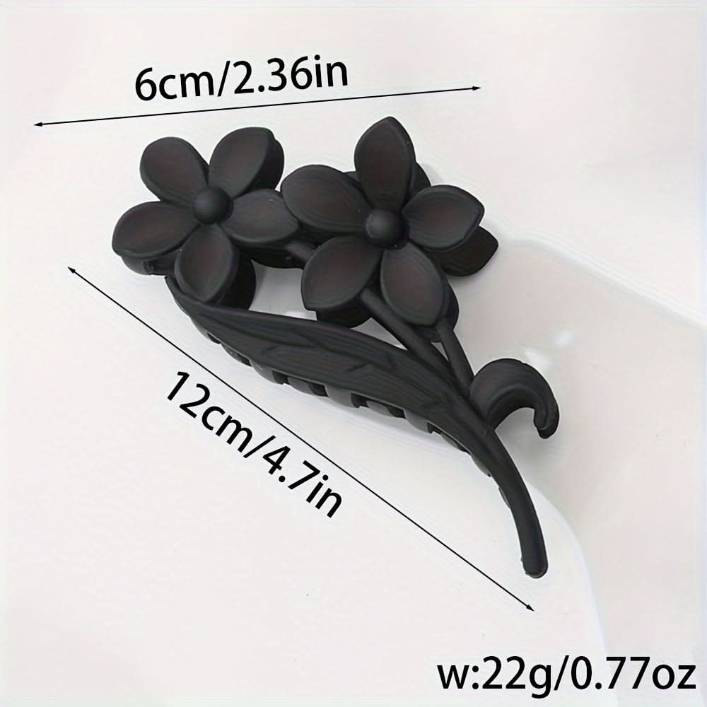 4-Piece Vintage Floral Hair Claw Clips – Non-Slip, Strong Grip for Thick Hair