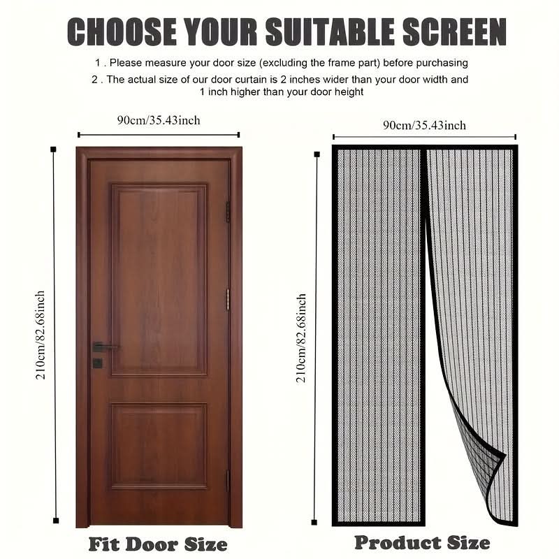 Magnetic Mesh Door Curtain – Breathable Insect Repellent Screen for Summer
