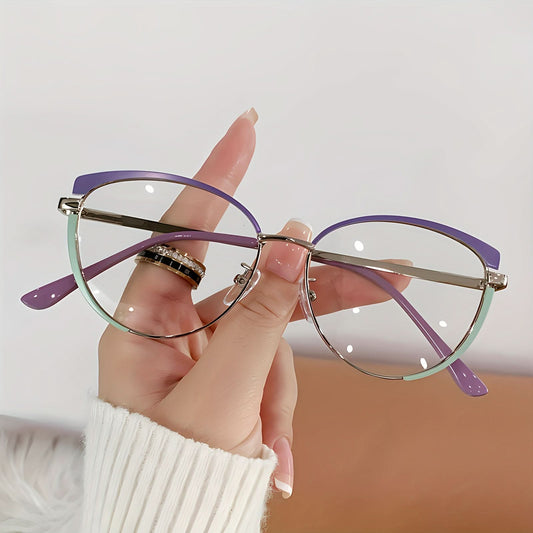 Stainless Steel Frame Cat Eye Reading Glasses – Stylish Presbyopia Relief