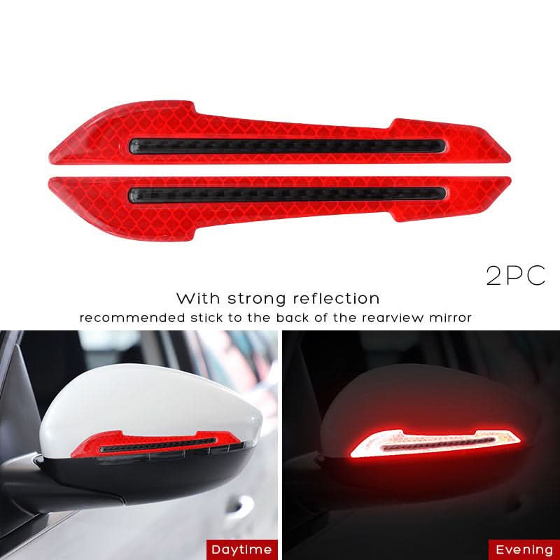 Reflective Safety Car Stickers – Rearview Mirror & Door Edge Tape