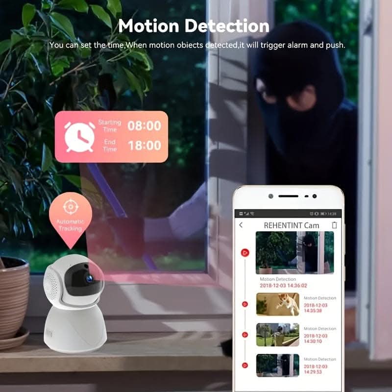 5G Dual Band 1080p HD WiFi Camera - Motion Tracking & Night Vision