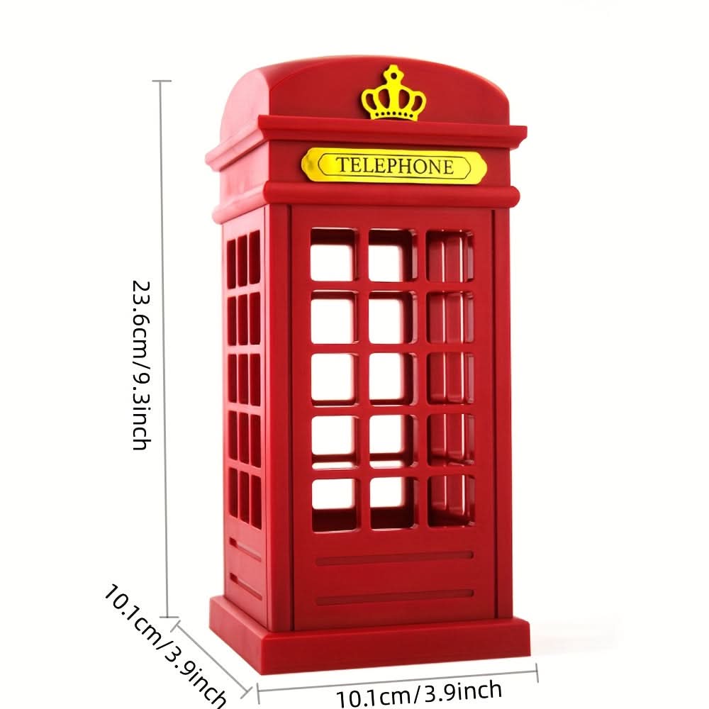 Vintage LED Telephone Booth Lamp – Touch-Control Dimmable Light