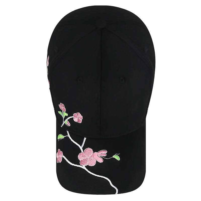Women’s Floral Embroidered Baseball Cap – Adjustable Lightweight Polyester Hat