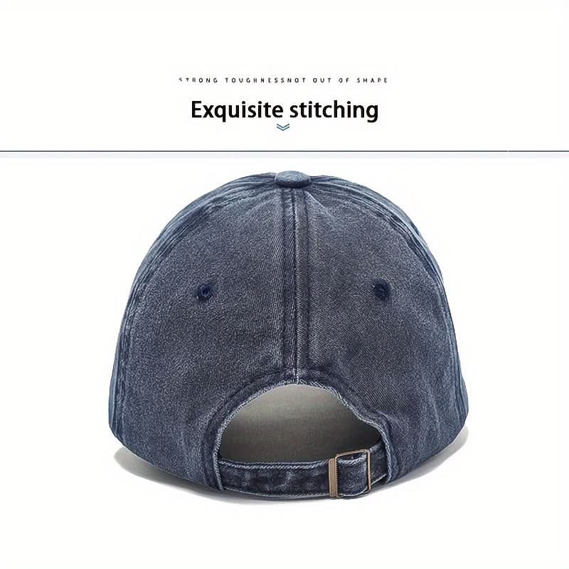 Men’s Distressed Mountain & Forest Print Baseball Cap – Adjustable Lightweight Dad Hat
