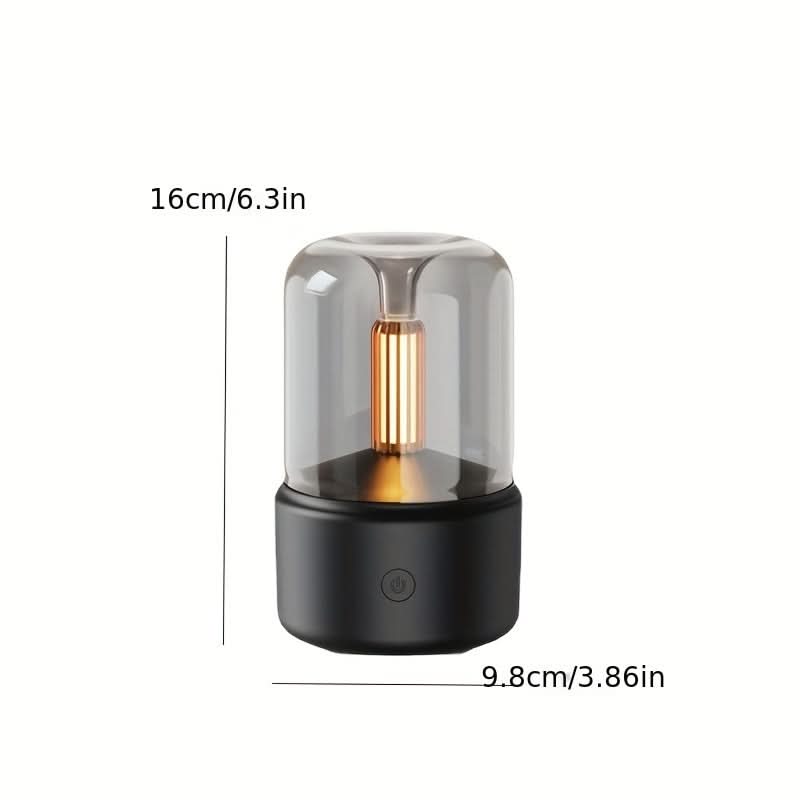 USB Aromatherapy Humidifier with Candlelight Lamp – Bedroom Decor & Gift