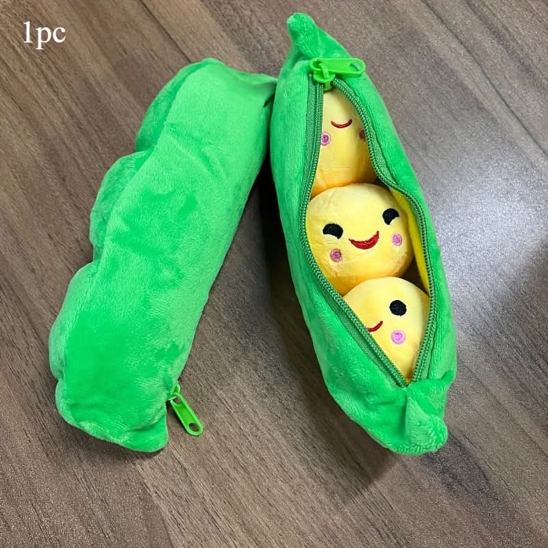 1 pc Interactive Plush Pea Dog Toy with Squeaker-Durable, Soft Fabric for Sniffing