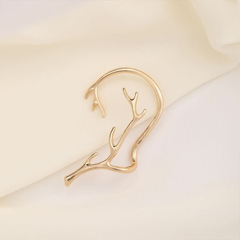 Elegant Antler Punk Alloy Ear Cuff