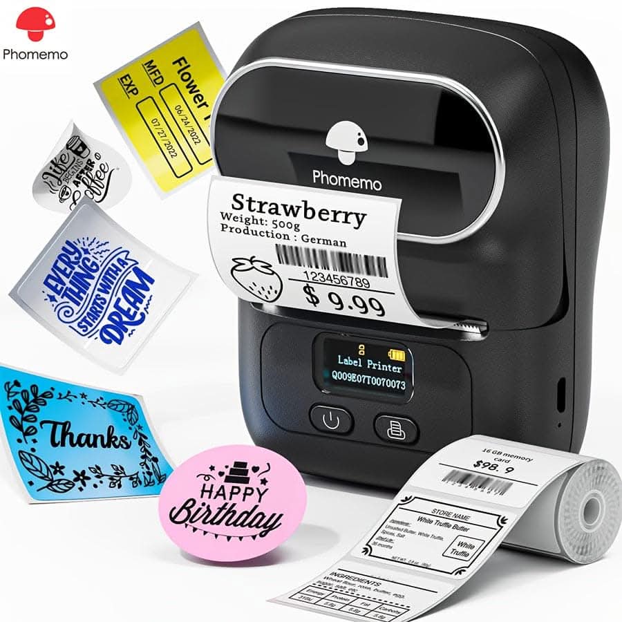 Compact Wireless Thermal Label Printer for Mobile