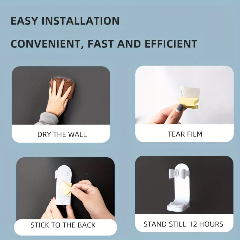 Adjustable Wall-Mounted Electric Toothbrush Holder