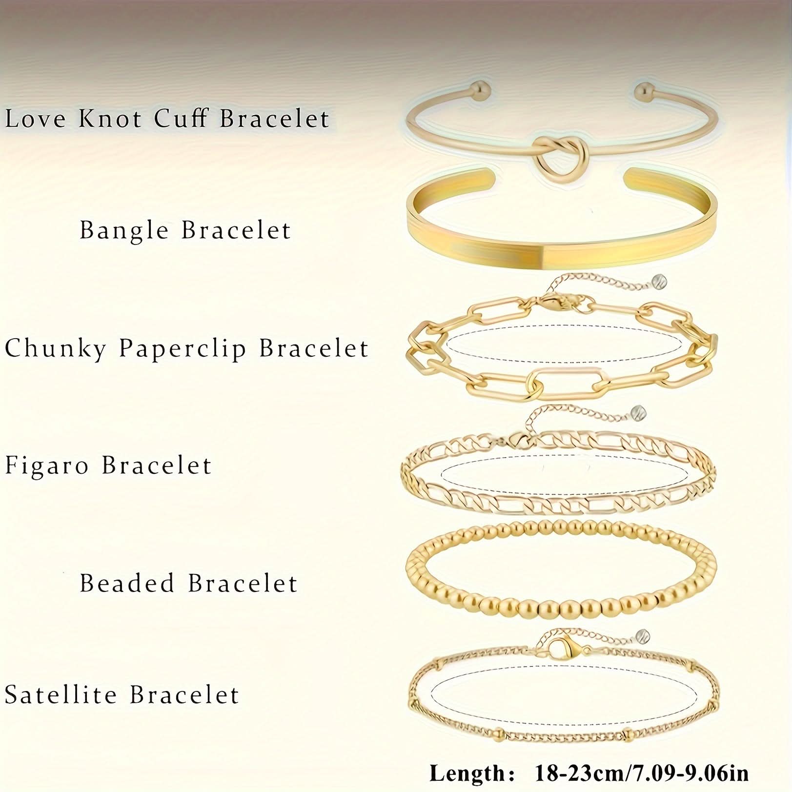 Pack of 6-Piece Vintage Stacking Bangle Bracelet Set
