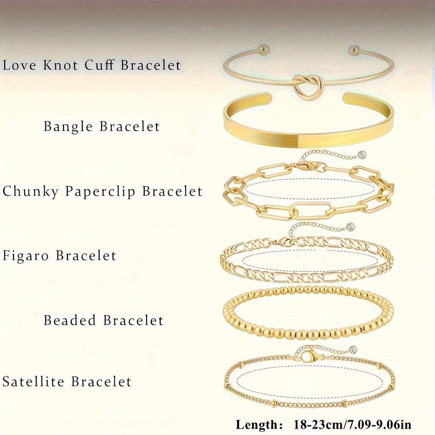 Pack of 6-Piece Vintage Stacking Bangle Bracelet Set
