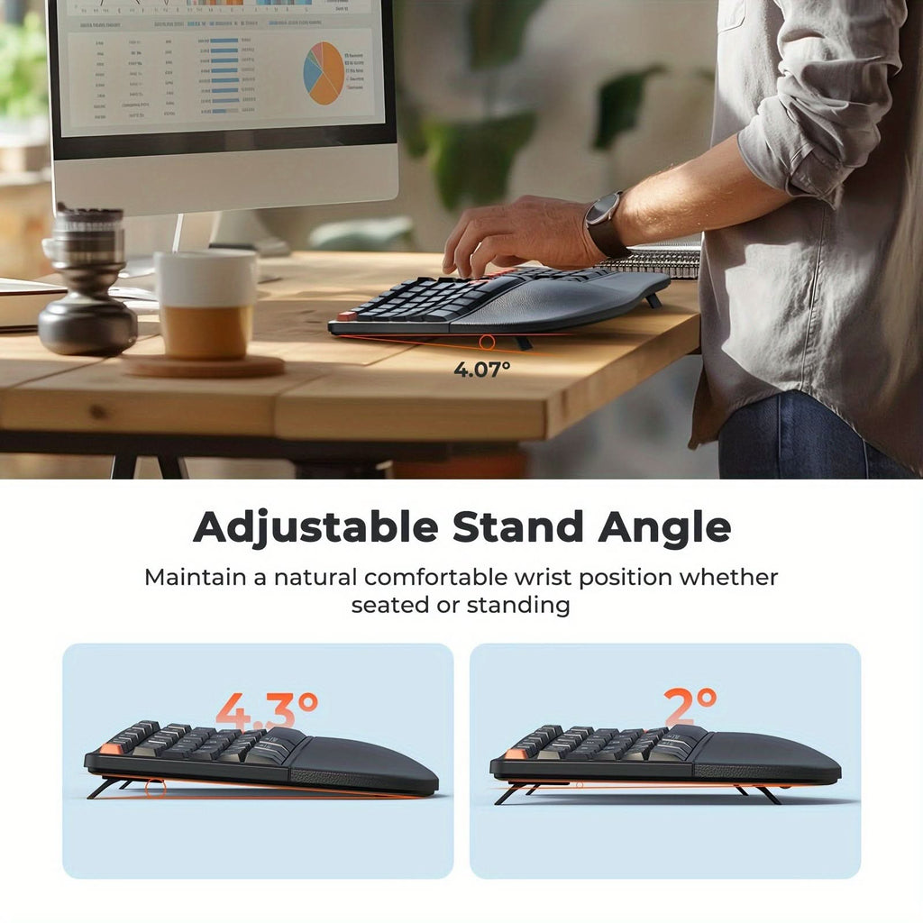 Wireless Keyboard and Mouse Combo – Silent Bluetooth Keyboard & USB Mouse