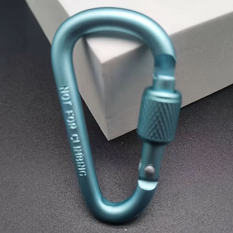5-Pack Aluminum Carabiner Keychains with Lock