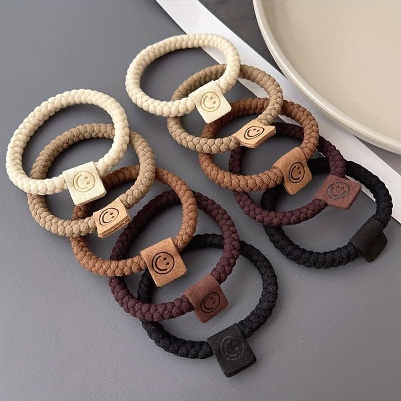5 Pcs Soft Twist Hair Ropes Set – High Elastic Ponytail Scrunchies