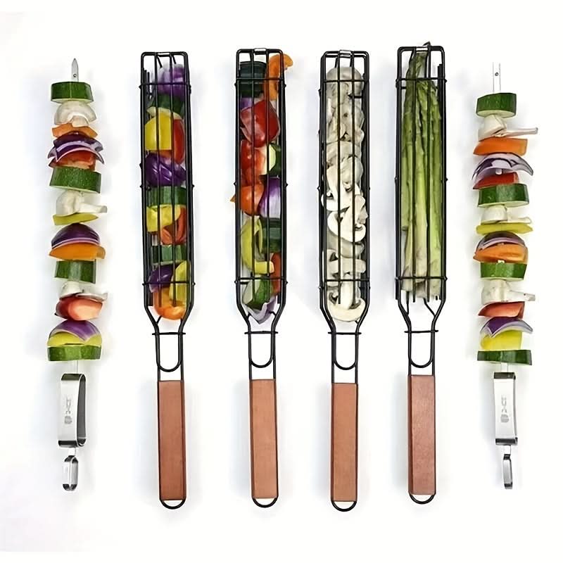 Pack of 4 pcs. Stainless Steel BBQ Grill Baskets