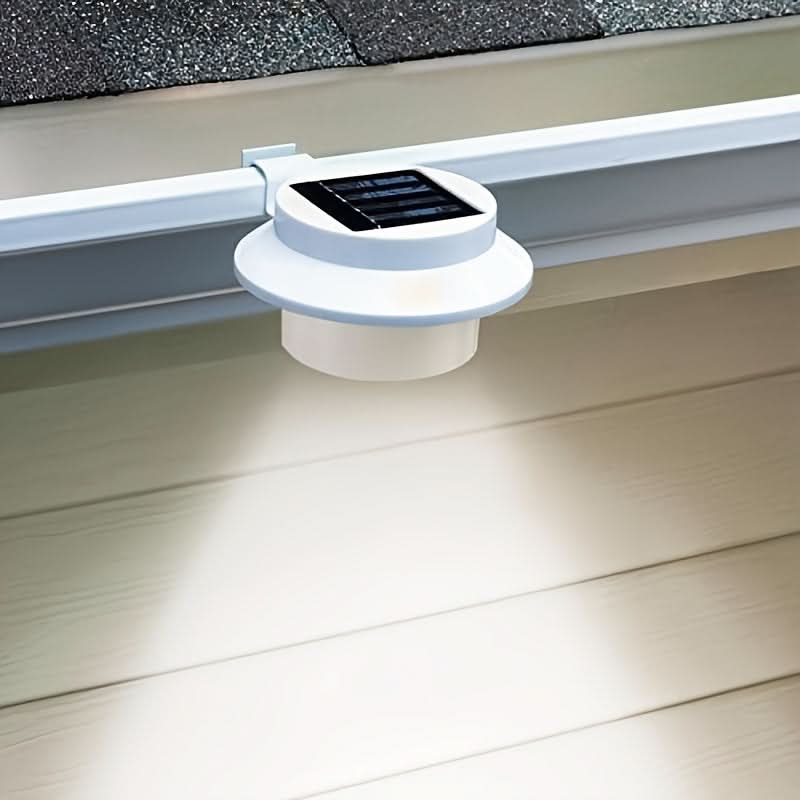 Pack of 4 Solar LED Gutter Lights for Outdoor Decoration-Warm Light