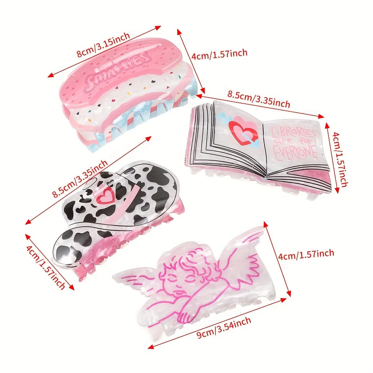 Cute Cartoon Donut Cupid Hair Claw