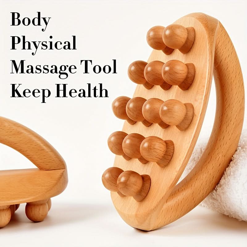 Wood Gua Sha Massage Sticks – 12 Bead Design