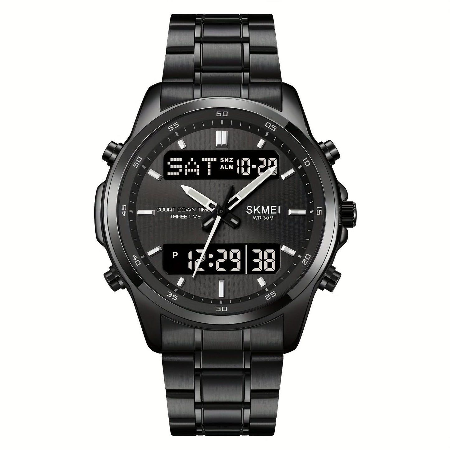 Men’s Multifunction Sports Watch – Digital & Analog, Chronograph, Luminous