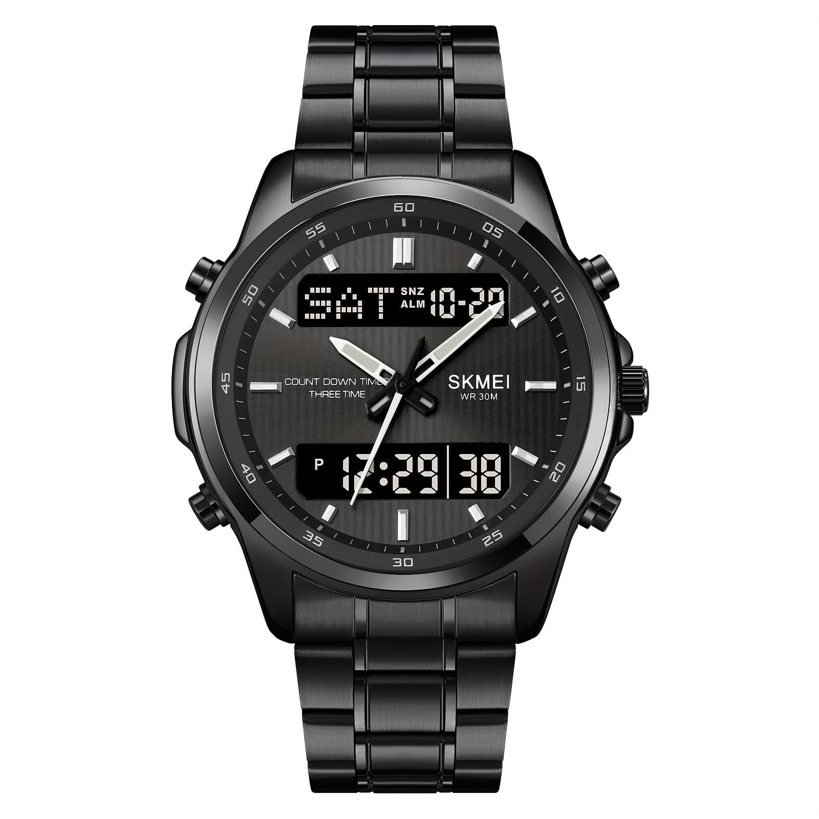 Men’s Multifunction Sports Watch – Digital & Analog, Chronograph, Luminous