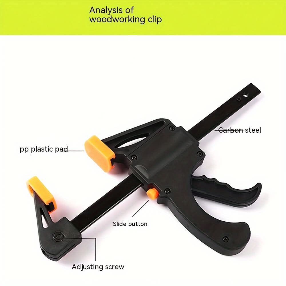 5-Pack 4-Inch F Clamps – Quick-Release Ratchet Clamps