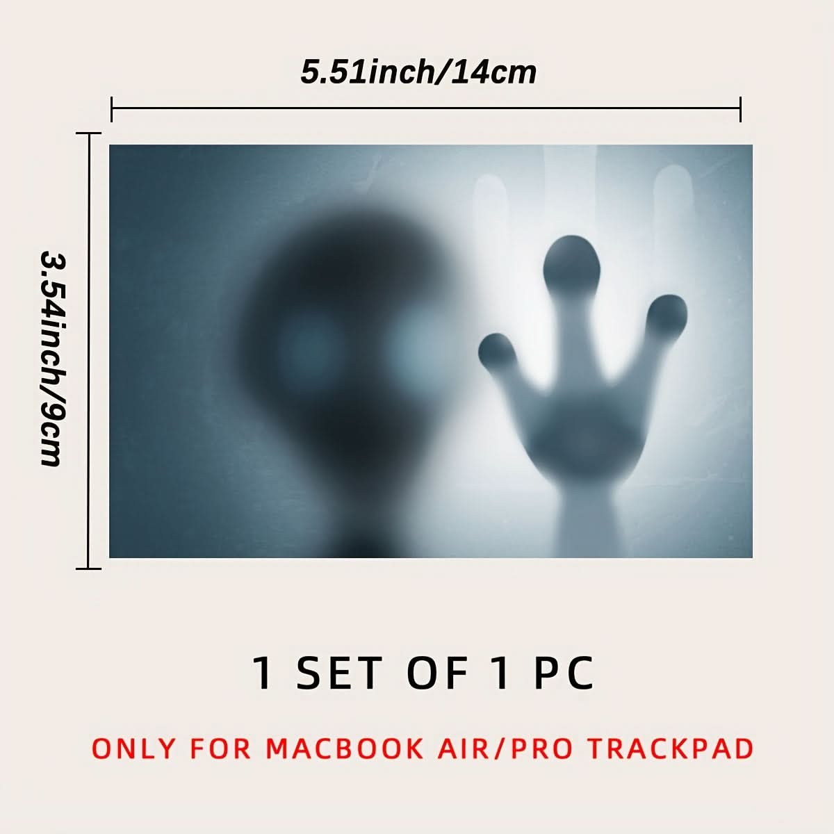 Blue Tech Pattern Touchpad Sticker - 5.5x3.5in