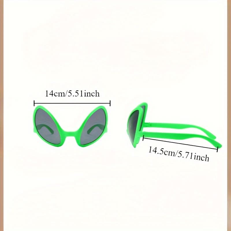 Green Alien Party Glasses for Photo Booth