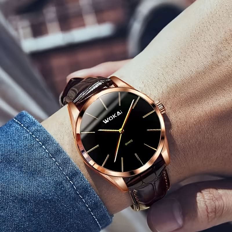 Sleek Men's Sports Business Wristwatch