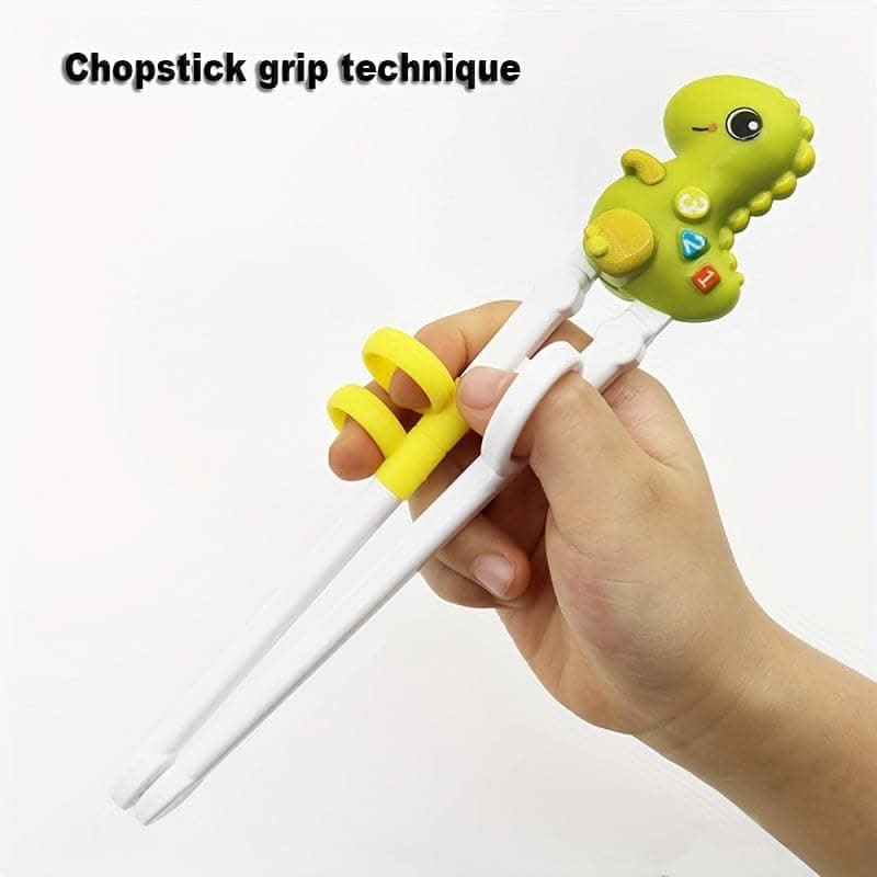 Dinosaur-Shaped Training Chopsticks For Kids - Reusable, Easy-Grip Learning Helpers For Ages 3-6