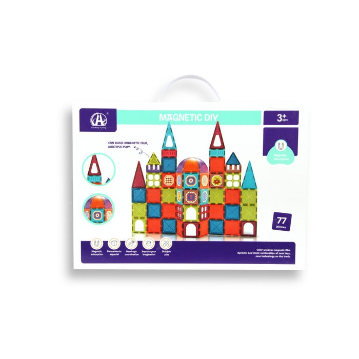 Magnetic Diy Building Block Set 77Pcs