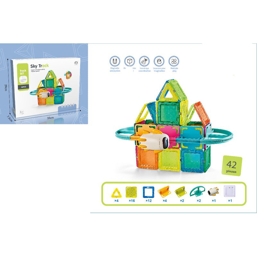 Magnetic Track Set Tiles Set 42pcs