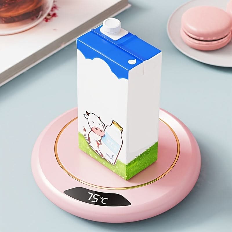 Smart USB Beverage Warming Coaster – 3-Level Temperature Control Coffee Cup Warmer