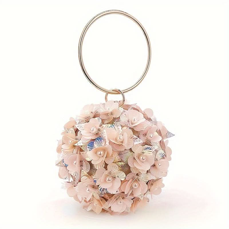 Elegant Pink Rhinestone Clutch Purse for Women